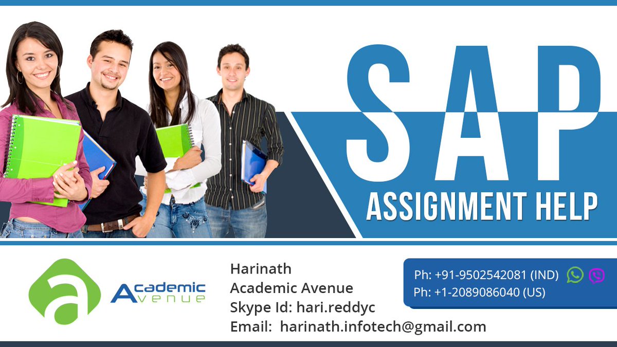 academic_avenue's tweet image. tinyurl.com/ydgkeyjg
#AcademicAvenue provides #SAPProgrammingAssignmentHelp. Our assignment help tutors are experts in giving you best assignment solutions
#BestWebsiteForAssignmentWriting
#ProfessionalAssignmentWritingSeviceHelp
#BestOnlineAssignmentWritingServiceForStudents