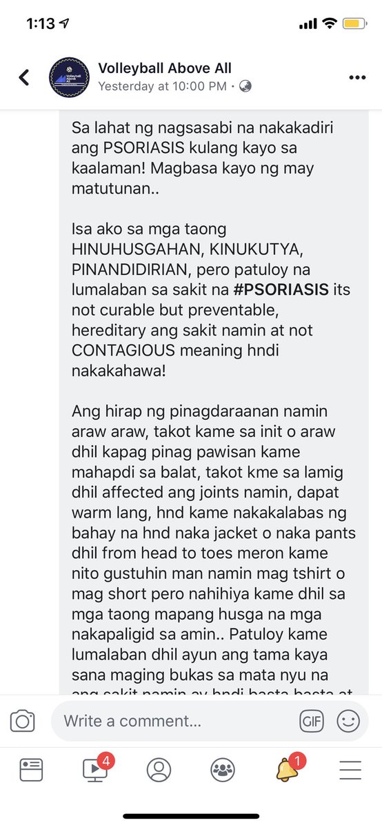 Abymarano's tweet photo. Says a lot about how I feel. 💯 Hindi namin ginusto magkaroon ng sakit na ‘to but one thing is for sure, we want to break the stigma na nakakahawa ang sakit na Psoriasis. IT IS NOT CONTAGIOUS. Please stop making fun of us. #RESPECT #HugMeImNotContagious #PsoriasisWarrior 💪🏻 https://t.co/3GxVAryhAa