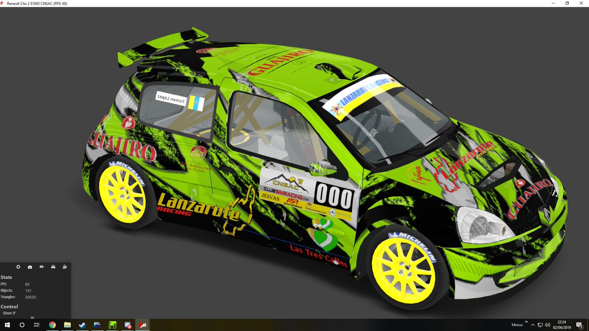 DjRomenMusic20's tweet photo. Skin nueva para este clio 2 s1600, para esta subida no la podré usar pero para la próxima si y con homenaje incluido al gran Mikinenn jefe de lanzarote racing 💪🏻💪🏻💪🏻💪🏻💪🏻💪🏻💪🏻 https://t.co/3cmdqEmkGU