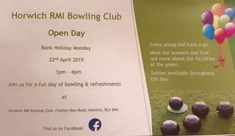 thinlizzyohara's tweet image. Open Day
22 April 19, 1pm to 4pm
Horwich RMI Bowling Club
Come along and have a go.
Everyone welcome 😀