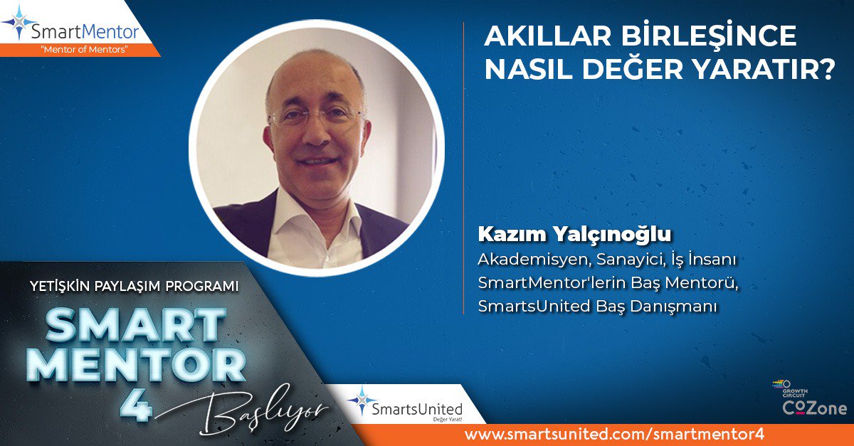 Smart Mentor 4, Yetişkin Paylaşım Programında, '' Akıllar Birleşince Nasıl Değer Yaratır?'' başlıklı konu ile akademik alanda ve iş dünyasında başarılı bir konuma sahip Kazım Yalçınoğlu, katılımcıların yaratacakları değerler ile ilgili paylaşımda bulunuyor.
#smartmentor4 #cozone