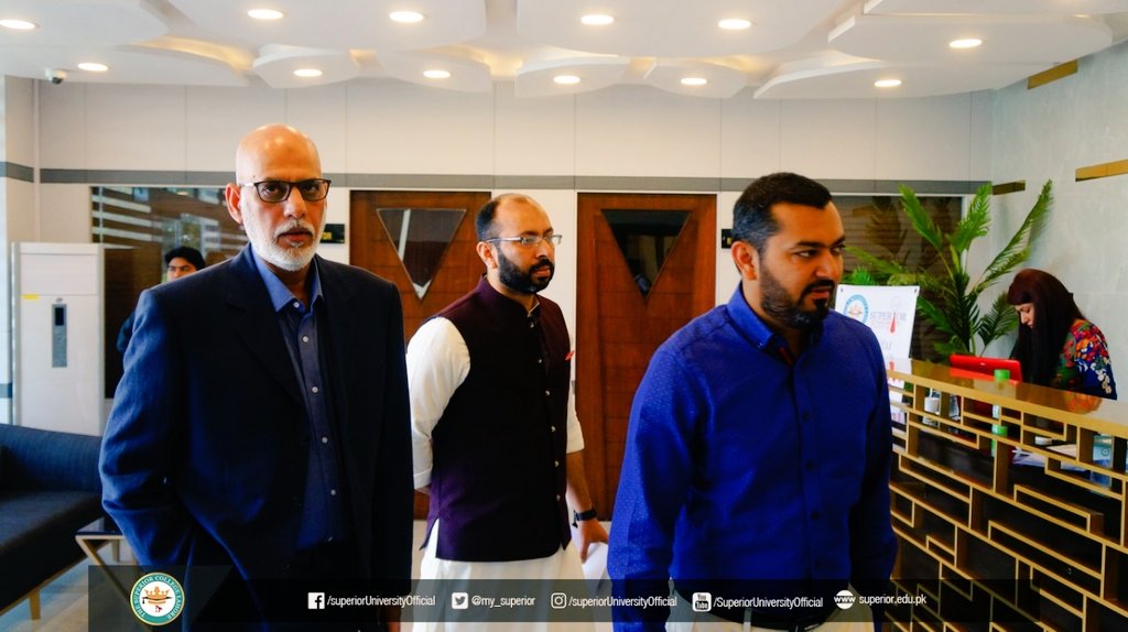 my_superior's tweet photo. And the much awaited day begins! Tayyab Dildar from Universal Solz, Khurram Ikhlaq from Tektiks Innovative Solutions and Faiza Khalil from Cure MD join us for the Recruitment Drive! 
Wishing our CS&amp;IT students all the best!
#RD19 #GoldCampus https://t.co/BFDFSRBkE3