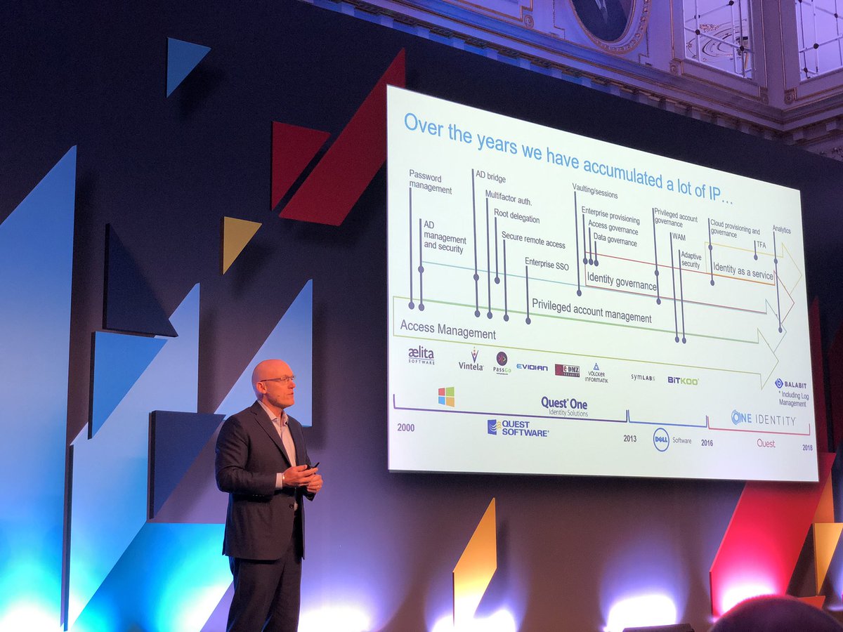SmplID's tweet photo. David Earhart, #OneIdentity President & GM highlighting the 2019 focus solutions and milestones, exciting days ahead for the #OneIdentity community.
#OneIdentityUNITE #GetIAMRight #SmplID #Exceeders https://t.co/rVgOpKxa9H