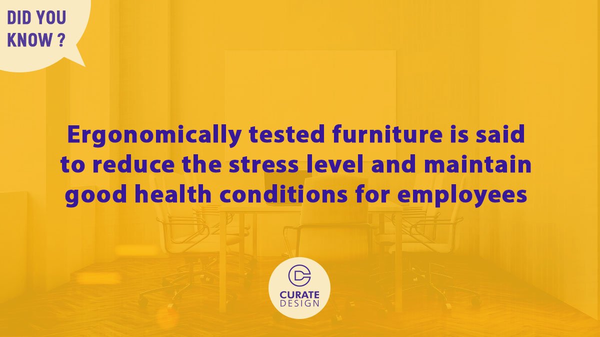 Design_Curate's tweet image. Ergonomically tested furniture is said to reduce the stress level and maintain good health conditions for employees
 
#smallofficedesign #officedesign #curatedesign #didyouknow