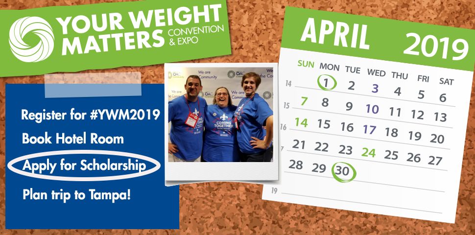 Join the <a href="/ObesityAction/">OAC</a> annual convention! Scholarships available 
#YourWeightMatters 

buff.ly/2I4EF6j