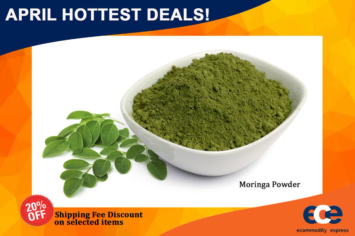 EcommodityXpres's tweet photo. April Hottest Deals! 

Order Moringa Powder from our verified and trustworthy global suppliers and get 20% off shipping fee discount.

Also available when you purchase on selected wholesale products at
https://t.co/sdCHxfgZcj.

Visit us at https://t.co/413ivufbBV for more info. https://t.co/nLdZhoIaev
