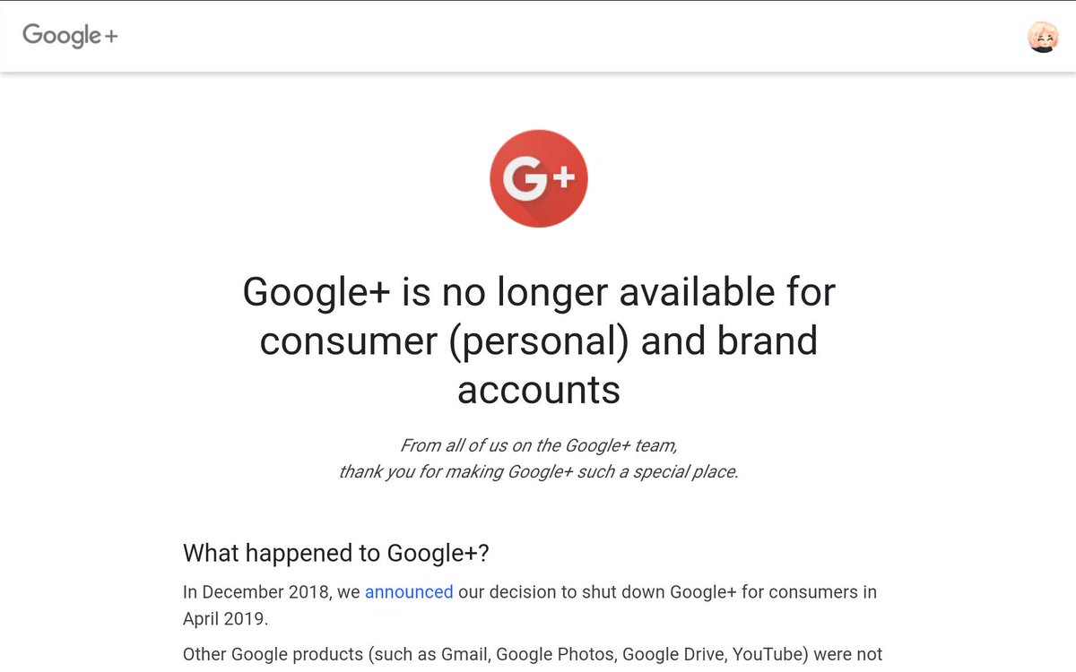 DustinVFP's tweet photo. Honestly seeing this makes me tear up, as google+ was my old home, before i started on twitter before i started with discord g+ was where i originally was
its sad to see, a lot of my old social history is now gone

But anyways

Sayonara old home

#GooglePlus #GooglePlusShutdown https://t.co/iKaWh3fLXR