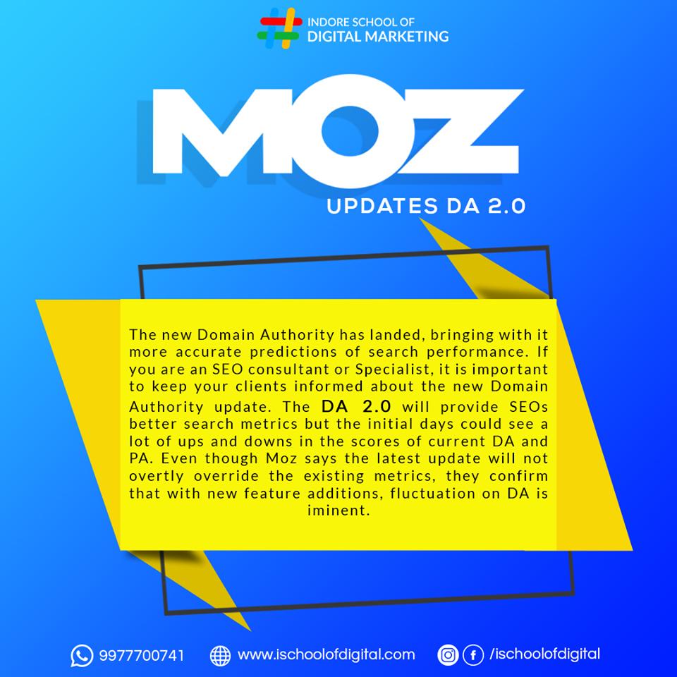 ischool_digital's tweet photo. Moz updates: DA 2.0. The new Domain Authority has landed, bringing with it more accurate predictions of search performance.

Learn Digital Marketing at Indore School of Digital Marketing

#iSchool #Indore #Moz #ischoolofdigital #marketing #seo #IndoreschoolofdigitalMarketing https://t.co/uYzXMBnYFo
