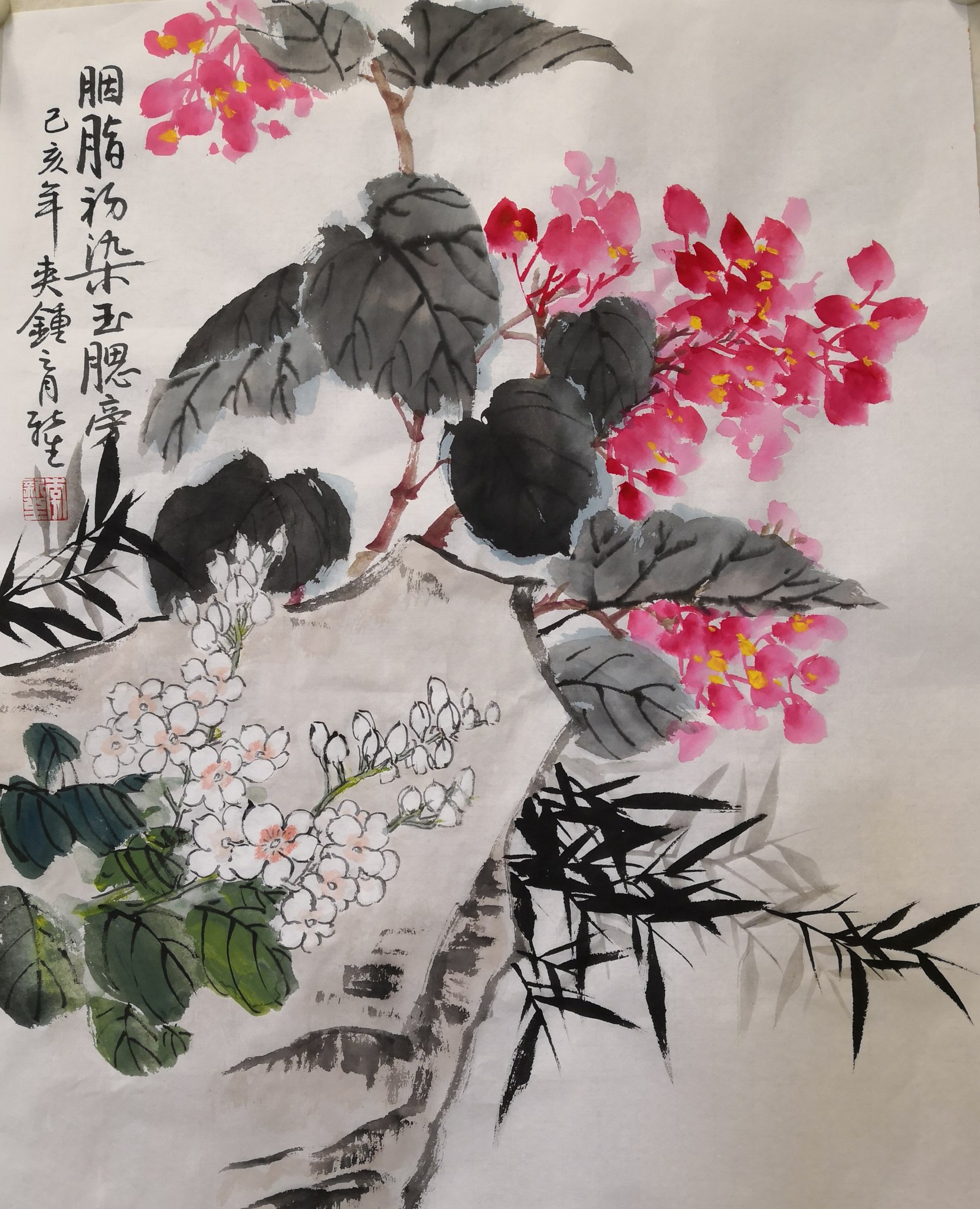 鳥 葫蘆 畫 Rooster, Hen and chick. Maruyama Okyo. Japanese hanging