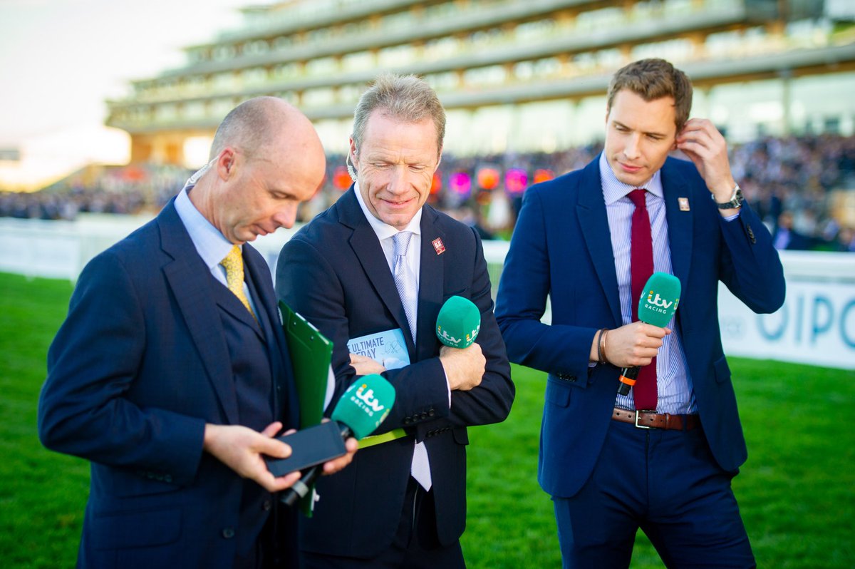 Caption competition?! <a href="/LeglockLuke/">Luke harvey</a> <a href="/mickfitzg/">mick fitzgerald</a> and I, along with all the <a href="/itvracing/">ITV Racing</a> team are off to <a href="/AintreeRaces/">Aintree Racecourse</a>! We cannot wait to bring you coverage of the 2019 <a href="/RandoxOfficial/">Randox</a> Grand National. The Opening Show is on Thursday, Friday and Saturday 9.30am ITV4. See you then 👌🕺🏼