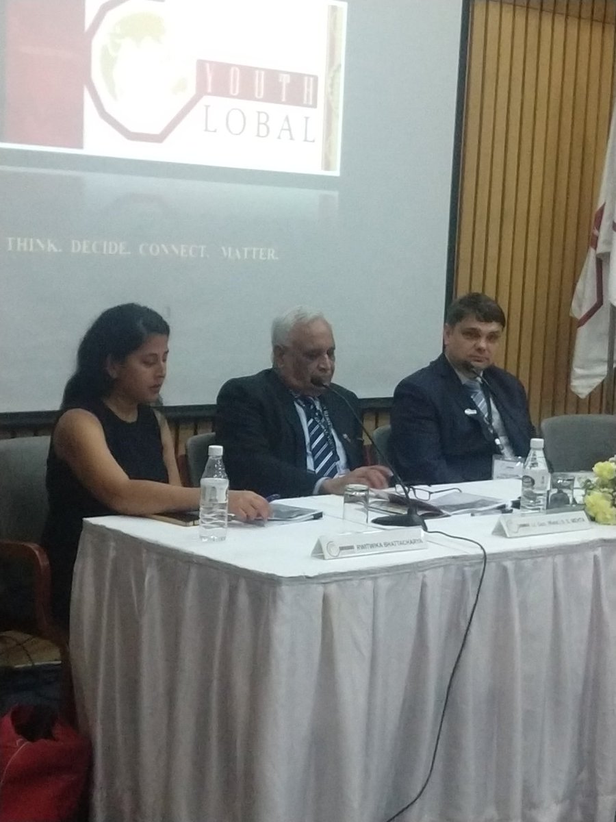 globalyouthind's tweet photo. A Panel Discussion on the Relation between Skill and Employability by: Ms. Ritwika Bhattacharya, Lt. Gen (Retd.) S.S. Mehta and Dr. Konstantin A. Malashenkov.
#GYSummit2019
#bethechangeyouwanttosee https://t.co/miFJReq24w