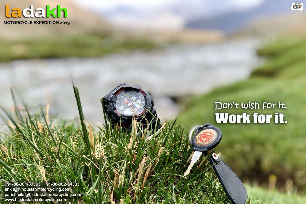 HMC_Adventure's tweet photo. Don't just wish for it. Work for it.

LADAKH MOTORCYCLE EXPEDITION 2019

Contact: +91-88-001-80333 | +91-88-002-64333

#WednesdayMotivation #travel #adventureawaits #motorcycles #royalenfield #Landscapes #Riders #hindustanmotorcycling #ridewithhmc #ladakh #year2019 https://t.co/sLRUMqK9rZ