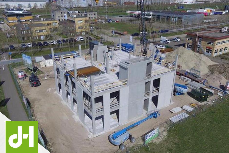Voortgang nieuwbouwkantoor te Moerdijk. Hier hebben we de werktekeningen voor mogen verzorgen!