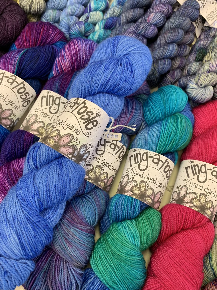 All the pretty handdyed yarn to cheer me up on this cold and snowy April morning @HandmadeHour ❄️ 🧶 #HandmadeHour #handdyedyarn #loveyarn #crochet #craftbuzz #midweekhump