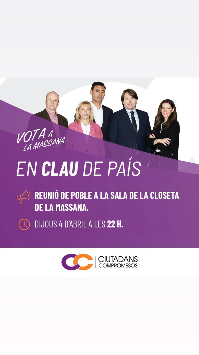 NataliaCusnir's tweet image. T esperem a la reunió de poble! El dia 7/04 VOTA @CCompromesos VOTA #enclaudepais