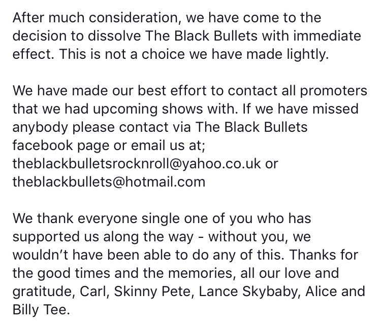 The Black Bullets (@blackbulletsuk) on Twitter photo 