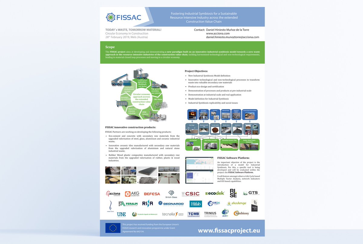 FENIXTNT_CZ's tweet photo. ♻️ #FISSAC POSTER from #WSED2019 ♻️
On 28th February, our partner project #FISSACproject was presented at TODAY's WASTE, TOMORROW workshop in Wels, Austria. 🇦🇹 For that occasion, we have prepared a scientific poster. #H2020
Have you seen it? HERE YOU GO! 👋 https://t.co/uHg0kK4s0o