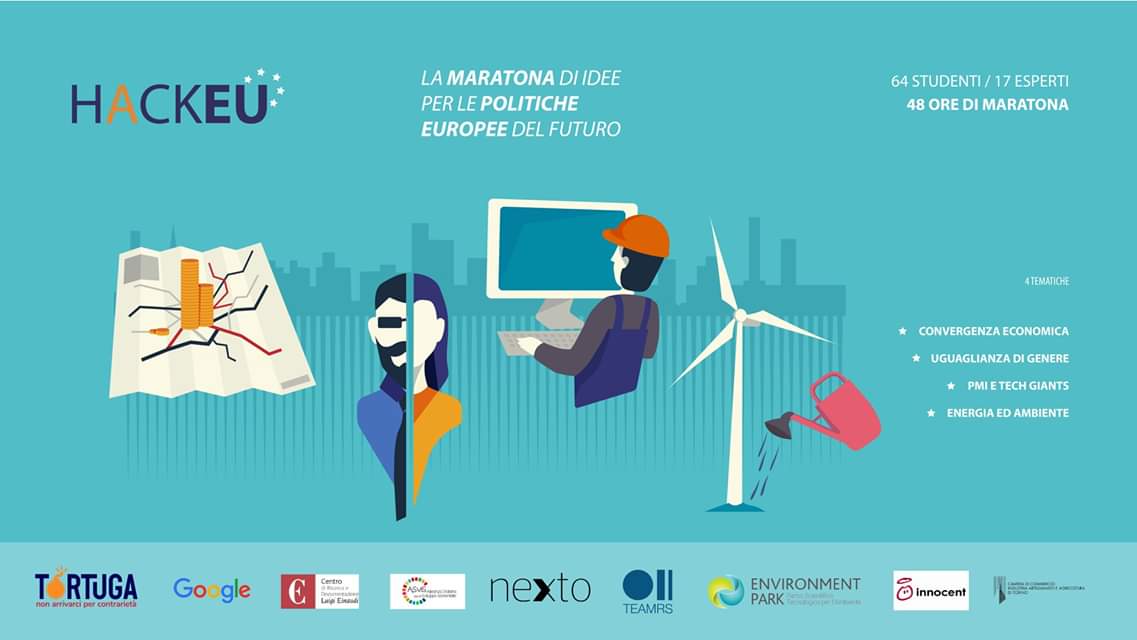 NavariniLorenzo's tweet photo. @Tortugaecon organizza un evento straordinario: 64 studenti si confronteranno per immaginare le politiche europee del #futuro. #HackItalia è stato un punto di partenza importante per me: fate presto, iscrivetevi! https://t.co/JyOm8zHraj