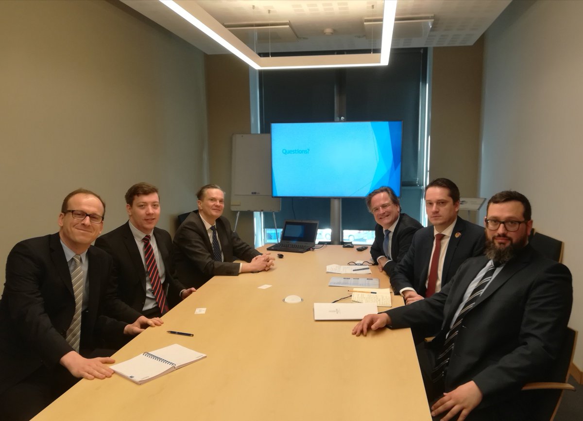 Meeting with representatives of HAUS RISSEN, Inst. for International Politics and Economics/Hamburg, discussing #hybridthreats &amp; countering them both nationally and by EU/NATO efforts. Very glad of increased German interest to Lithuania's security. Thanks, Philipp-Christian Wachs