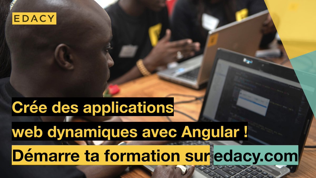 EDACYHQ's tweet photo. Angular est un framework javascript qui permet de créer des applications web dynamiques et immersives.
Apprends à utiliser cette technologie en rejoignant nos #WorkLearners en #WebDevelopment. Inscription d’ici le 27 mai 2019 👉 https://t.co/z6zNEVeZ3S #learning #EDACY #angular https://t.co/2KE5pNVAeI