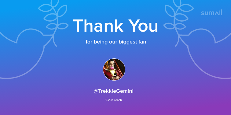 VL_WAREHAM's tweet photo. Our biggest fans this week: @TrekkieGemini. Thank you! via https://t.co/pmLAnF4fp9 https://t.co/1pLThIhUss