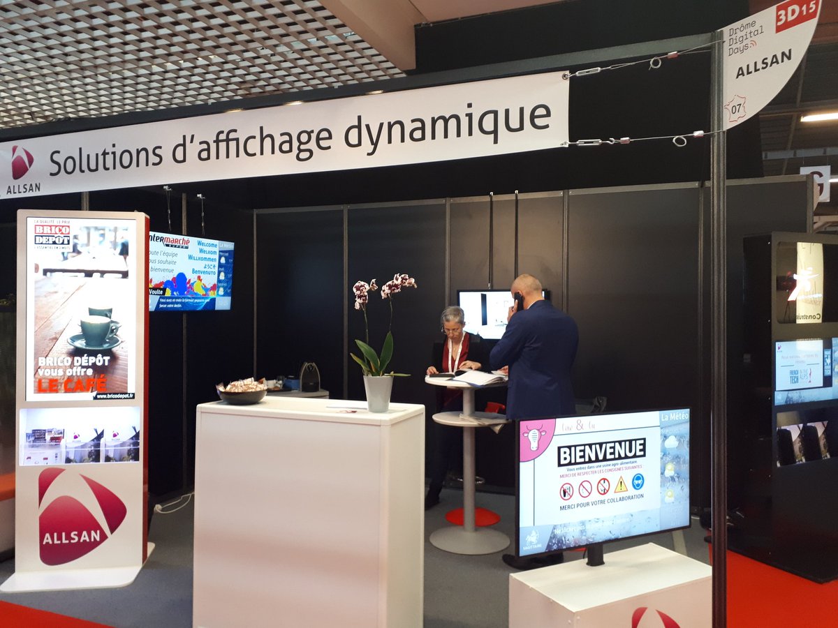 Allsan_Officiel's tweet photo. Jour 2 au Salon #DromeDigitalDays à Valence ! Retrouvez l'équipe ALLSAN au stand 3D15 !
#Salon #DromeDigitalDays #valence #affichagedynamique #digitalsignage https://t.co/1uYhpaQtIs