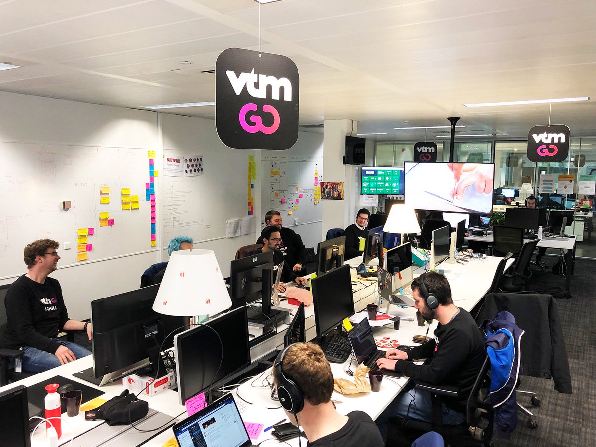 The past few weeks we had a full house in the run-up to the #launch of #VTMGO bèta. We want to thank every colleague who worked on this new #video platform of @mlndpp. Check out our special thanks on LinkedIn bit.ly/2K1uz8T &amp; enjoy our #behindthescenes pics 🍾