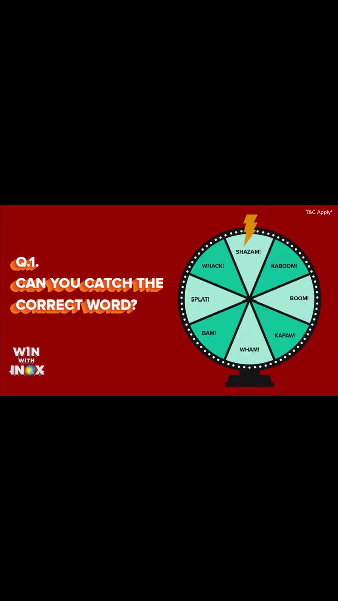 Rohith8977's tweet photo. @INOXMovies @ShazamMovie Ans:- 1) Shazam
#WinWithINOX
@Rahulrahs
@suruchi_mehta3
@PritiNivoriya
@pinkyk1980
@NehaManocha7 https://t.co/jJ5G72roLQ