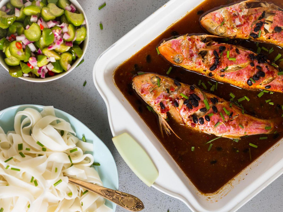 Recept van de week: #Mul met black bean sauce uit de oven vishandel.nl/recepten/mul-m…