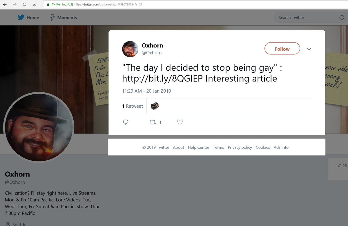 Logic_Phallusy's tweet photo. Credit goes to @talendril123 for finding these homophobic tweets by @Oxhorn. I have carefully preserved them with these screenshots as well as the url (embedded in the image). Oxhorn being the unmanly coward that he is deleted the tweets, but here is the proof. Please retweet. https://t.co/9OZ2hlI6OB