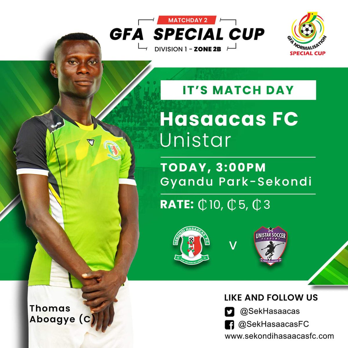 kyfillagh's tweet photo. #GameOnDemand

The venue you have to be this afternoon after work is the Sekondi Gyandu Park to watch @SekHasaacas (The Giant Of The West) taking on Unistar Soccer Academy

#KYFilla #HasVsUni #KYFillaFixtures https://t.co/XhUMq4STmr