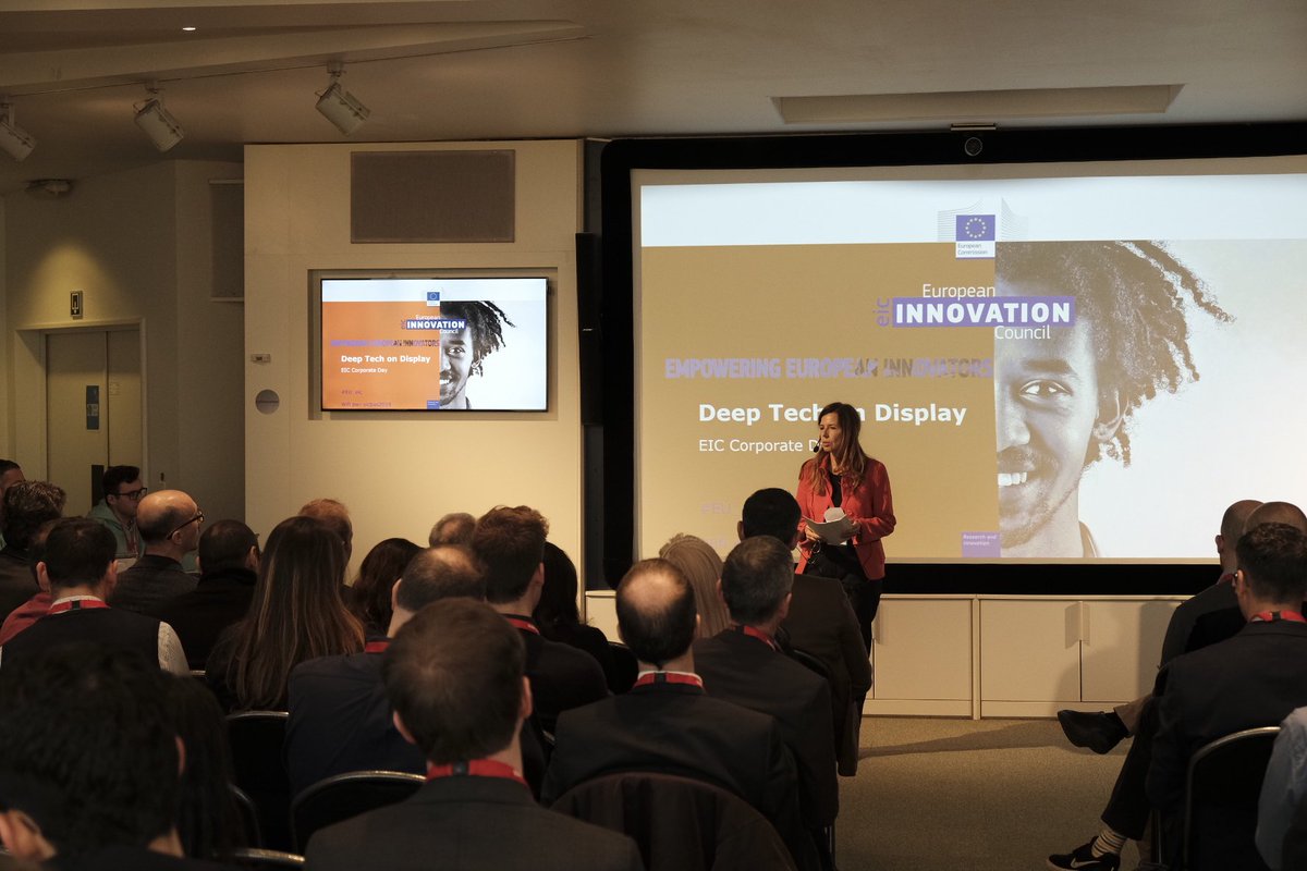 Pedro (@pedrotweetshere) on Twitter photo Representing @EU_EASME and the <a href="/EU_Commission/">European Commission</a>, Luisa Prista details the importance of connecting #EU_eic-funded companies with large corporates to drive sustainable innovation and economic growth in #Europe. Representing @EU_EASME and the <a href="/EU_Commission/">European Commission</a>, Luisa Prista details the importance of connecting #EU_eic-funded companies with large corporates to drive sustainable innovation and economic growth in #Europe.