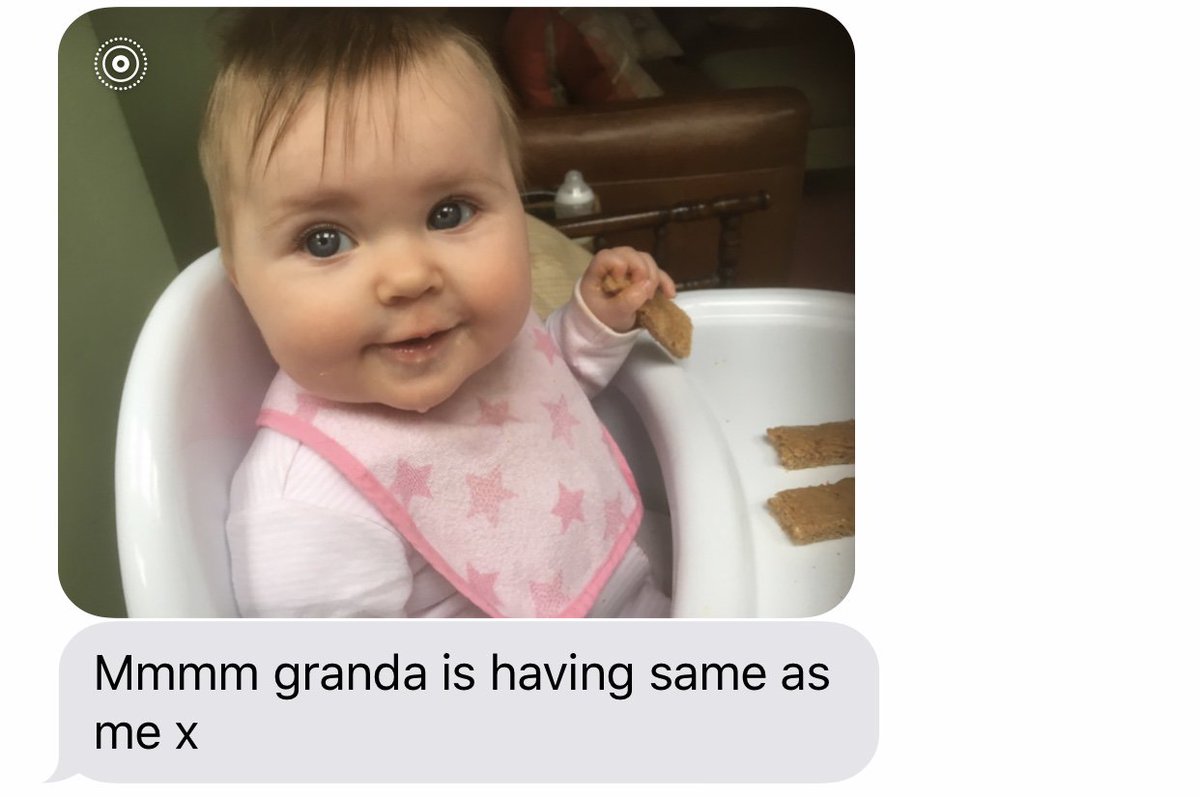eddden's tweet photo. when my parents look after my baby so I can go to uni my dad sends me updates all day and it’s honestly the best thing in the world https://t.co/xMJeGD35FK