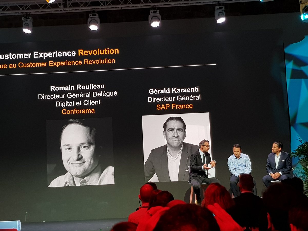 EBachDonnard's tweet photo. @SAP_CX #SAPcustomerexperience Journée animée par @DavidAbiker autour de la révolution de l' #emotion pour une #experienceclient mémorable, avec @rroulleau https://t.co/7w0zS7D5AT