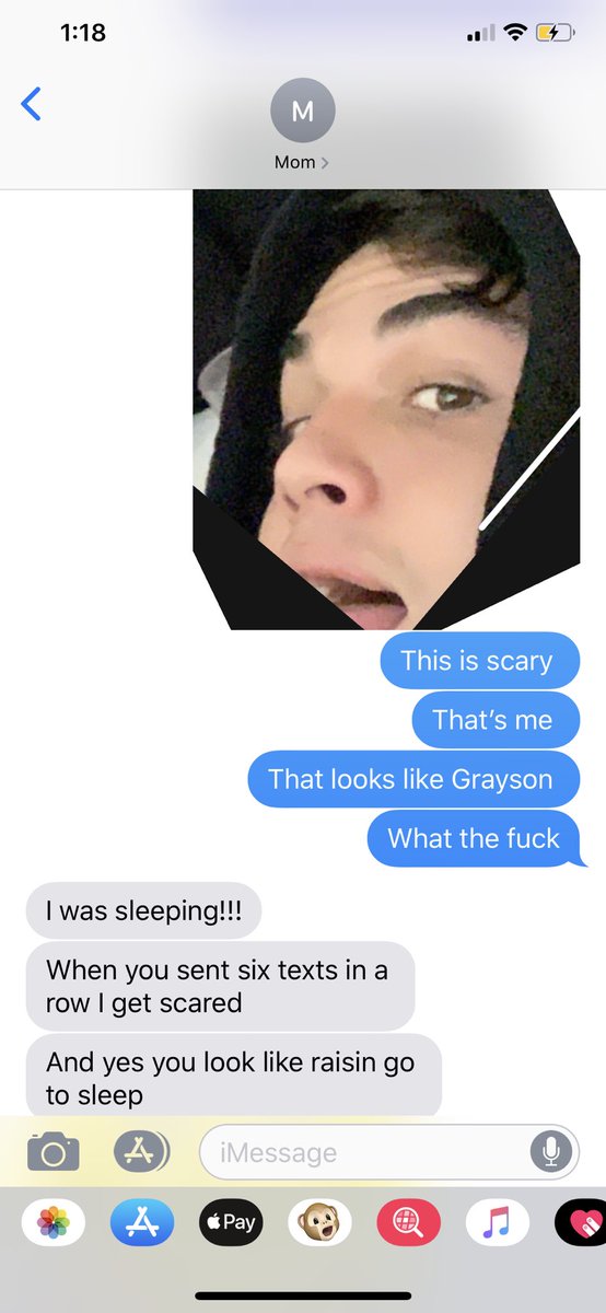 EthanDolan's tweet photo. I found this selfie in my camera roll of myself and I look exactly like Grayson so I was freaking out and sent it to my mom and I forgot it was the middle of the night so I guess she was really tired and accidentally called Grayson raisin https://t.co/r6cnuT8Ami