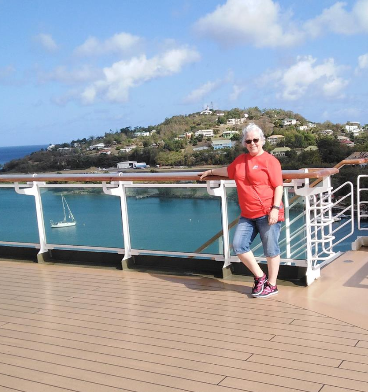 BlindVeterans's tweet photo. She did it! 🎉 Huge congratulations to Community Support Worker, Anne, who walked a whopping 147 miles in two weeks on board @pandocruises flagship Britannia as part of #MarchForVeterans. 🚶‍♀️🚢 https://t.co/B8lnr8JVsw https://t.co/b2A0pztdqu