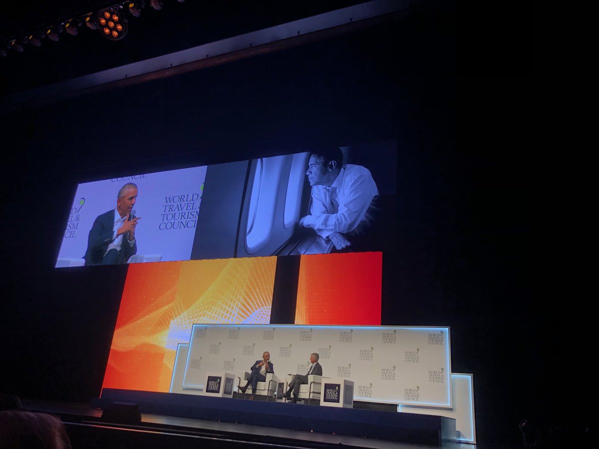 garyknell's tweet photo. Great to hear from @BarackObama @WTTC meeting in Seville on the importance of travel to promoting positive values https://t.co/m3CbPEQqu2