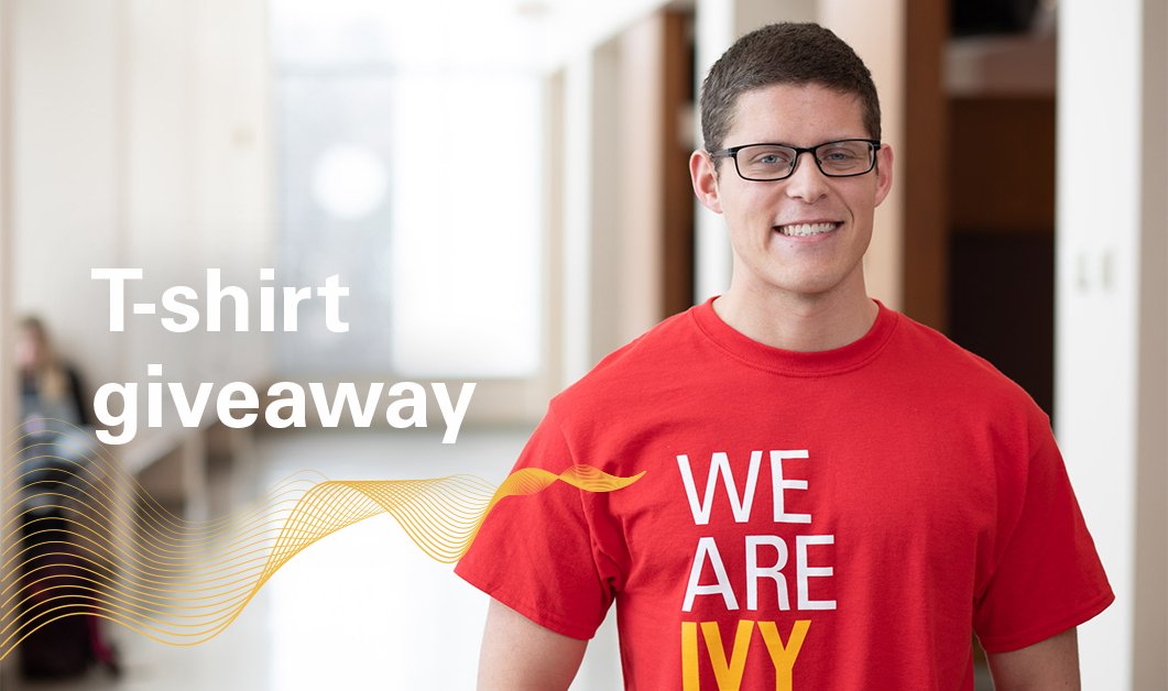 IvyIowaState's tweet photo. T-shirt weather is right around the corner! For #WinItWednesday we are giving away three We Are Ivy t-shirts. 

To enter: 

1. RT &amp; follow @ISU_CoB. 
2. Head over to our Facebook (ISU.CollegeofBusiness) and Instagram (isucollegeofbusiness) pages to triple your chances of winning. https://t.co/A8BdBteB2i