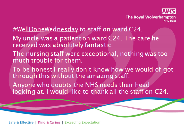 RWT_NHS's tweet photo. #WellDoneWednesday to staff on ward C24. https://t.co/H725yEmgcg