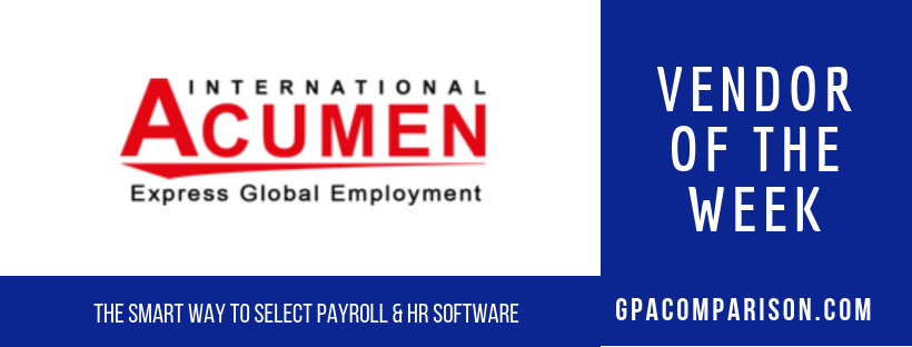 Looking for Payroll or HR Software?  The smart way for professionals to select the HR, Payroll solutions that will really work.  Vendor of the week Blue Marble

gpacomparison.com
***

#payrollsoftware #hrsoftware #systems #payroll #hris #vendorselection #executiveleadership