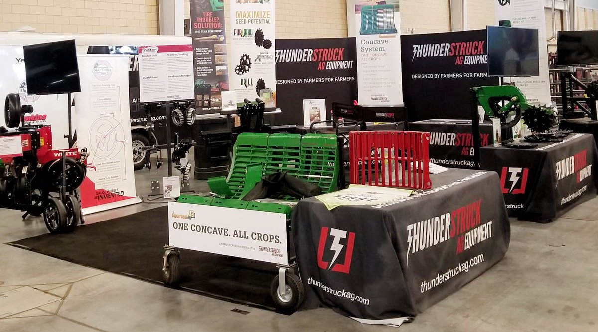ThunderstruckAg's tweet photo. While day one at the Candaidian Dairy XPO is in full swing, set-up is well underway in Oklahoma City at the #OKCFarmShow!
Line Up:
@mudsmithGW - Gauge Wheels
@YetterFarmEquip - Residue Managers, Stalk Devastator, & the 10,000 Magnum!
#Plant19 #Harvest19 #UsAg https://t.co/ze2LgygkYu