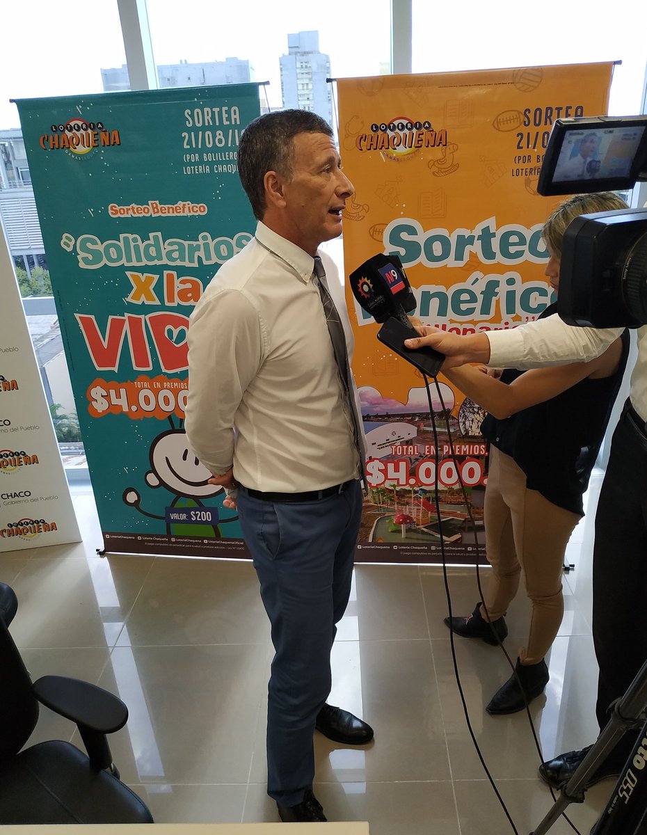 Hace instantes presentamos el #SorteoBenéfico y el #SorteoSolidariosPorLaVida en la sala de prensa de <a href="/LoteriaChaquena/">Lotería Chaqueña</a>