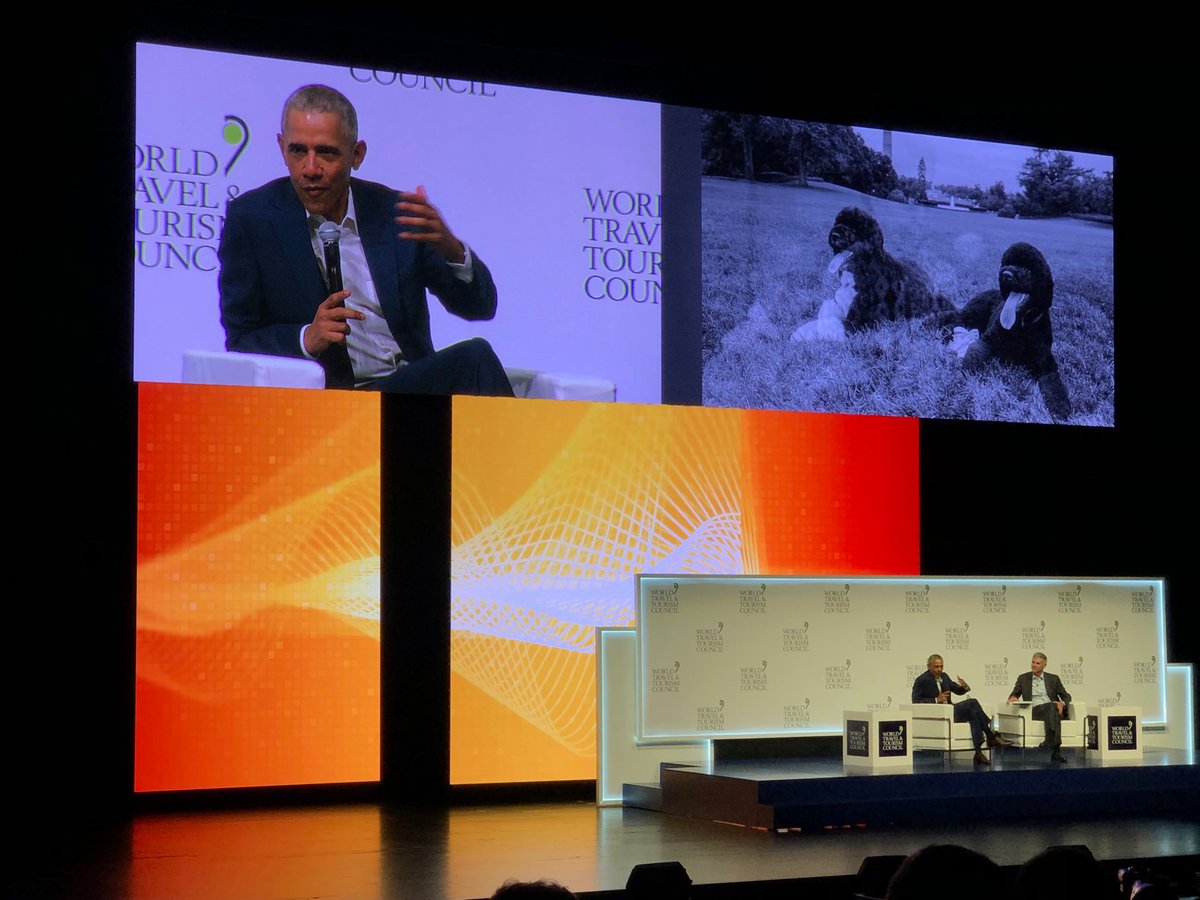 AnnamariaRuff's tweet image. WTTC #President #BarackObama Live to talk about #Tourism. Honored to attend ⁦@EventsInOut⁩ ⁦@SITEGlobal⁩