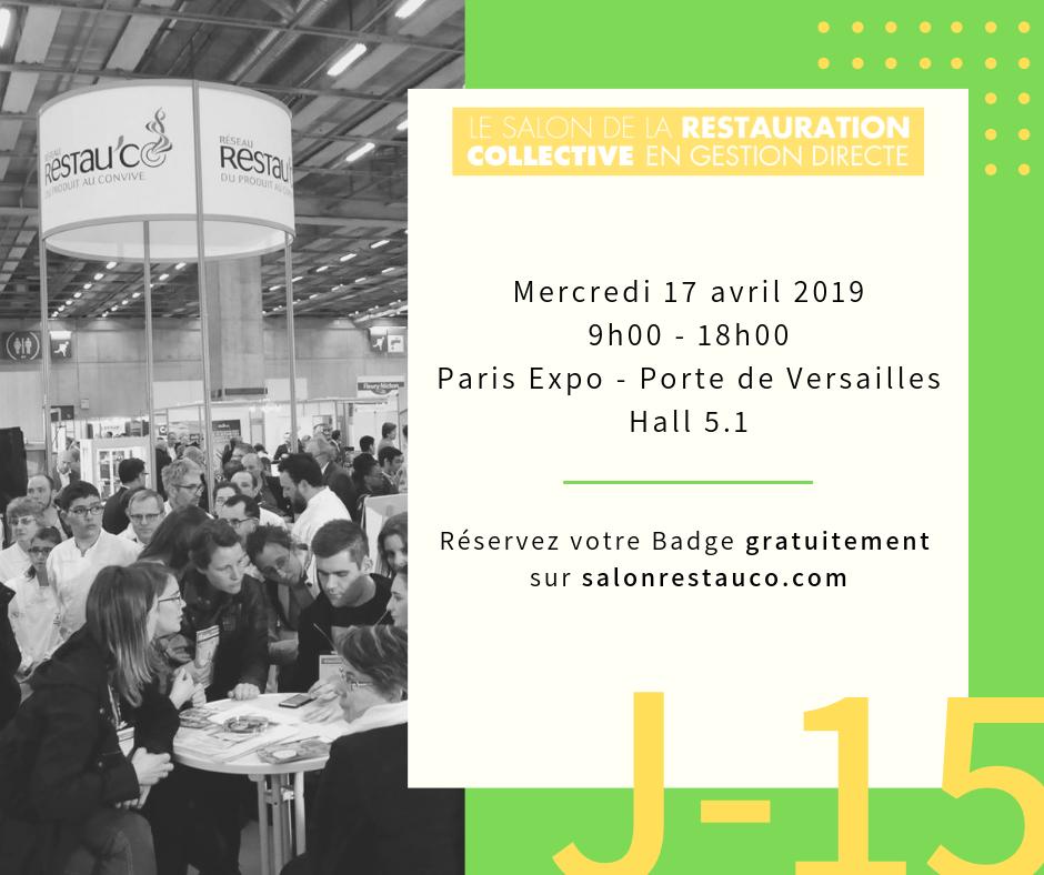 RESTAU_CO's tweet photo. J-15 avant l'ouverture du Salon de la Restauration Collective en Gestion Directe by Restau'Co 🤩

Nous vous attendons sur le salon référence des professionnels de la restauration en collectivité 🙌🏽

Réservez votre badge gratuit sur https://t.co/c04bXT3XT7 https://t.co/y8v6F3WxkF
