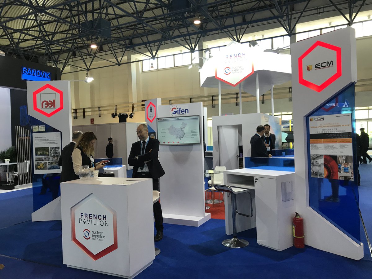 NgcParis's tweet photo. Le pavillon @GIIN_France avec la présence notamment de @RollsRoyce au salon #CIENPI #ChinaInternationalExhibitiononNuclearPowerExhibition !
Une réalisation @NgcParis 
#conseil #conception #réalisation #standbuilder #salon https://t.co/RcPxQIEGdV