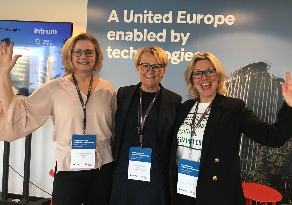 Anwillums's tweet photo. ⁦⁦@IntrumGroup⁩ hosting Nordic Finance Innovation ⁦@WeWork⁩ Madrid. Alibaba, Banco Sabadell and ⁦@getswish⁩ Anna-Lena Wretman. https://t.co/wXrxqQETrH