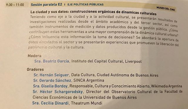 beatriz_garcia's tweet photo. Important three days ahead at UCLG #CultureSummit. I’ll lead a discussion on ‘Cities+Data’ constructions to capture meaningful evidence. I’ll refer to the complexity behind #Impacts18 as a longitudinal programme with valuable data that may or may not tel… https://t.co/sebgJYR3n1 https://t.co/Kwc3hWHyS4