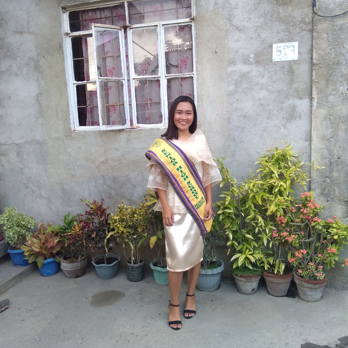 askdcthrn's tweet photo. Thank you for inspiring me @AljonMendoza_ and @msKarinaB isa kayo sa dahilan ng aking tagumpay. Thanks God and to my supportive parents. Congratulations, self! Aim high, soar high! 🎓💛😇

Senior High School Graduate 
(Humanities and Social Sciences) 
Batch 2019 https://t.co/ee3HR4i4x2