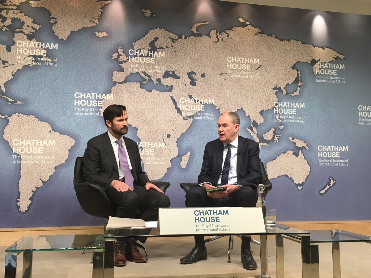 MaitlandPol's tweet photo. Fantastic discussion on the future of global health with @TomBollyky at @ChathamHouse #CHEvents https://t.co/WBY3WR1dAm