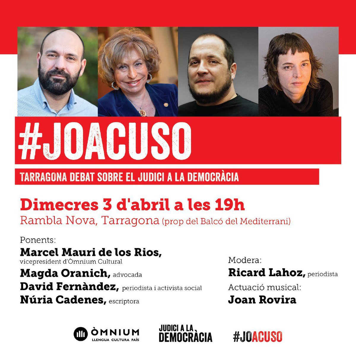 rcodines's tweet photo. Us hi esperem, perquè encara que ja som molts els que #acusem, encara volem ser molts més. @OmniumTarragone @marcelmauri @KRLS @QuimTorraiPla @ANCTarragona @PereGrauV @pauricoma @didacnadal @EstradaLaia @lauracastelfort @mvenrell1 @joanalbertbn @JliaCantons https://t.co/JueuUyWycU